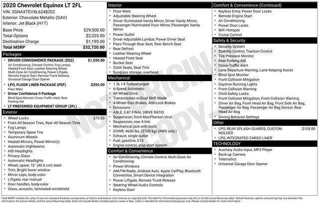 Used 2020 Chevrolet Equinox LT w/ Driver Convenience Package image 3