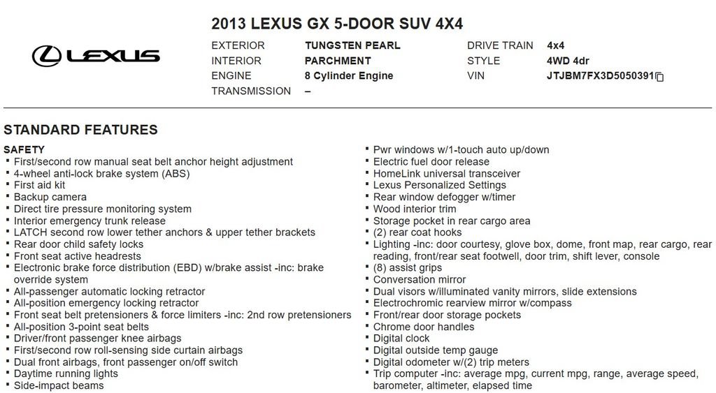 Used 2013 Lexus GX 460 w/ Comfort Plus Pkg AWD/4WD image 19