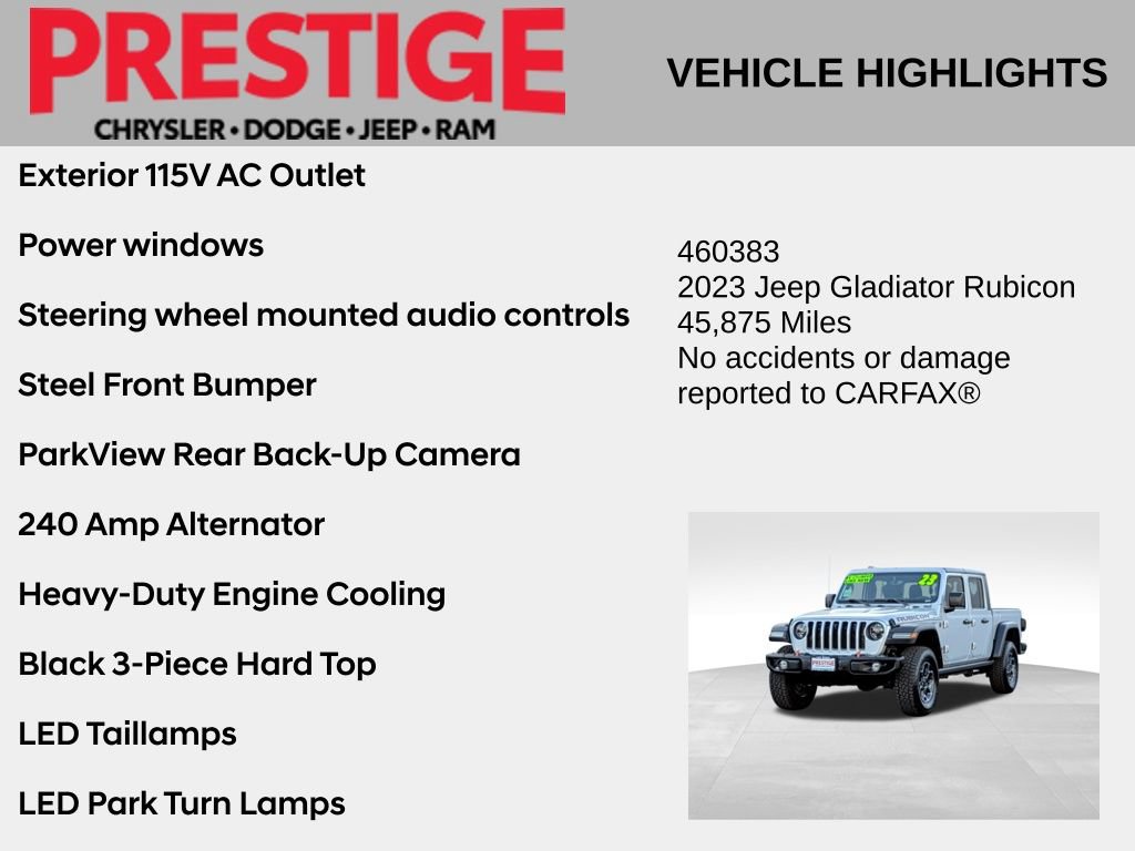 Used 2023 Jeep Gladiator Rubicon w/ LED Lighting Group AWD/4WD image 4