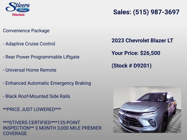 Used 2023 Chevrolet Blazer LT w/ Convenience Package AWD/4WD image 8