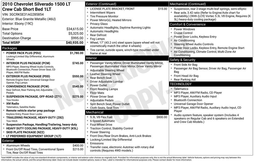 Used 2010 Chevrolet Silverado 1500 LT w/ Power Pack Plus AWD/4WD image 4
