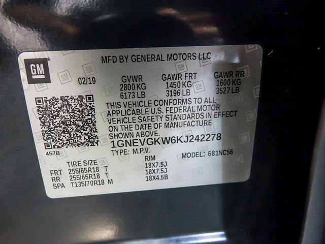 Used 2019 Chevrolet Traverse LT w/ LPO, Floor Liner Package image 36