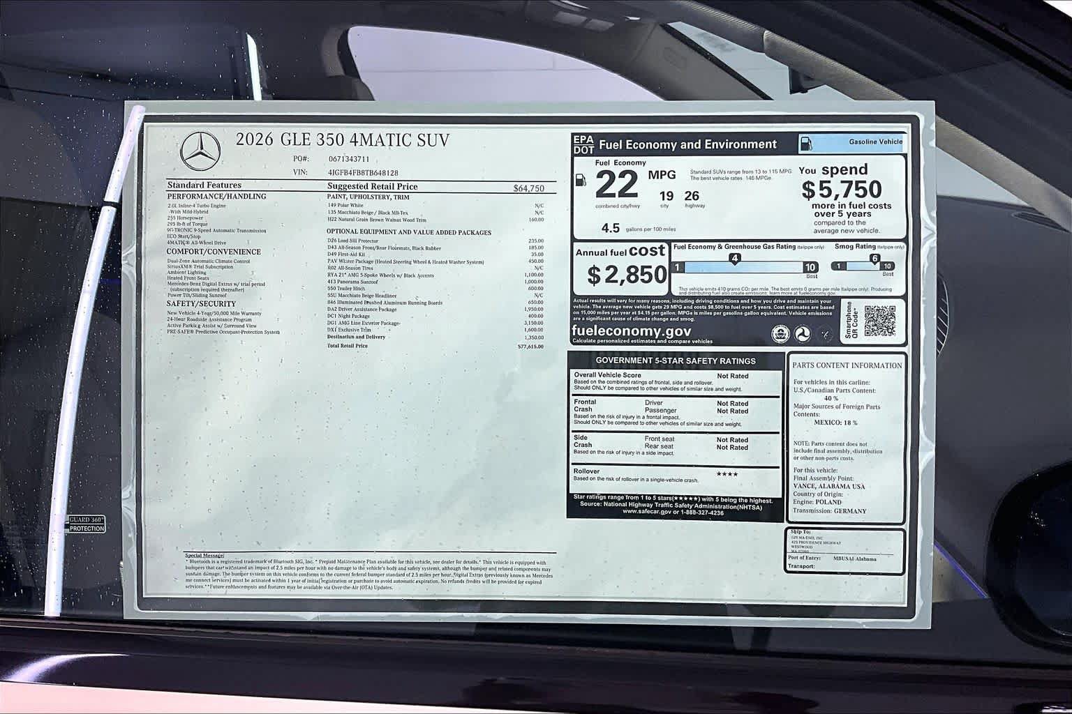 New 2026 Mercedes-Benz GLE 350 4MATIC image 18
