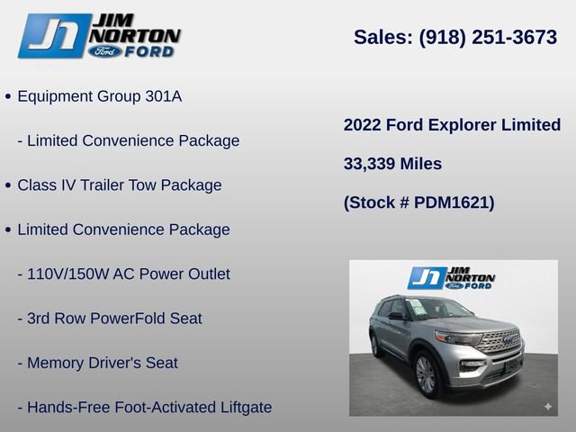 Used 2022 Ford Explorer Limited w/ Equipment Group 301A AWD/4WD image 8