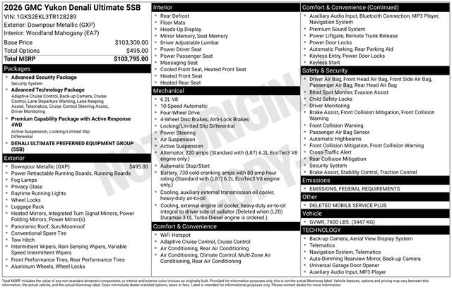 New 2026 GMC Yukon Denali Ultimate image 4