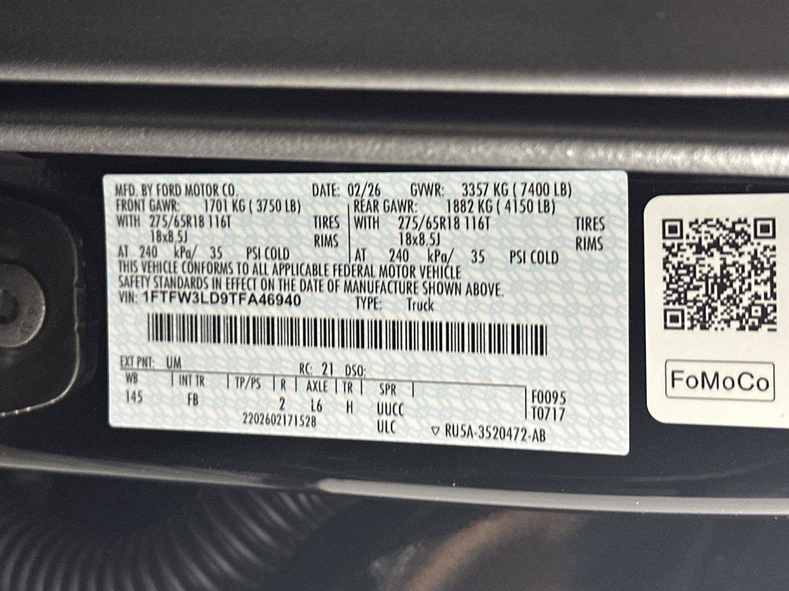 Used 2026 Ford F150 XLT w/ Equipment Group 302A MID AWD/4WD image 36