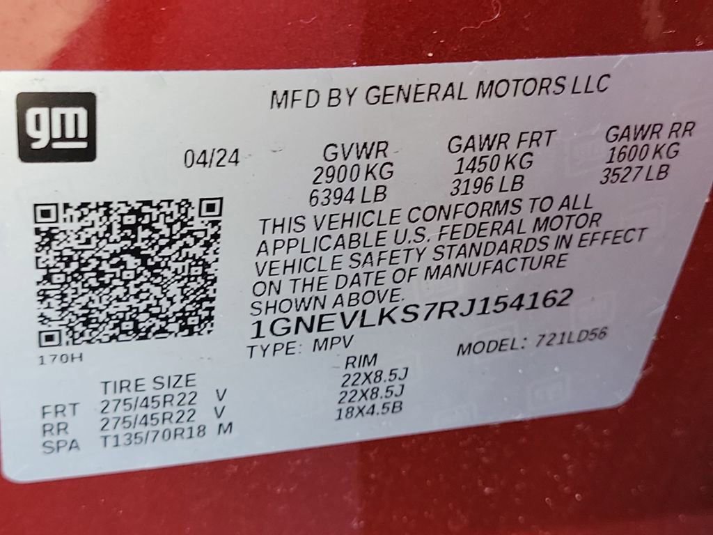 Certified 2024 Chevrolet Traverse RS w/ LPO, Floor Liner Package image 34