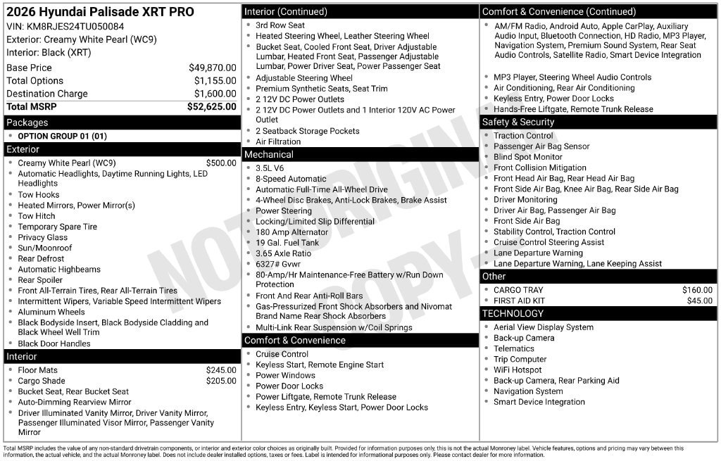 New 2026 Hyundai Palisade XRT Pro AWD/4WD image 28