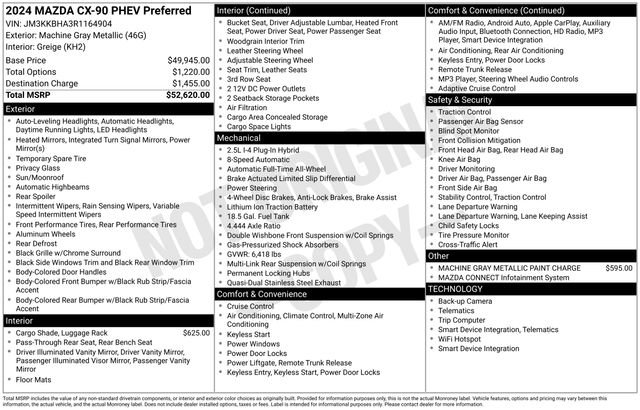 Used 2024 MAZDA CX-90 Plug-In Hybrid w/ Preferred image 4
