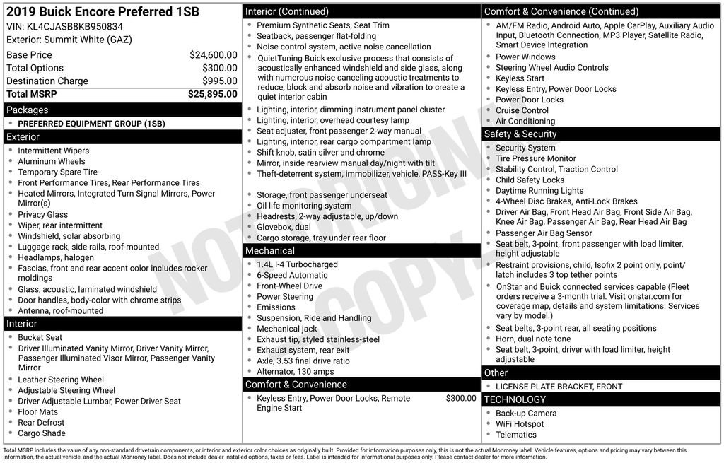 Used 2019 Buick Encore Preferred image 48