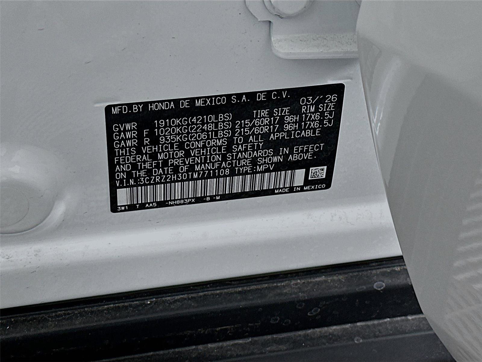 New 2026 Honda HR-V LX image 21