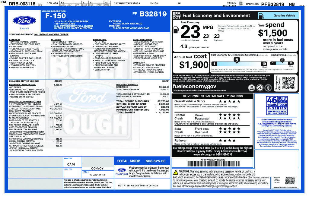 Used 2023 Ford F150 XLT w/ Equipment Group 302A High AWD/4WD image 34