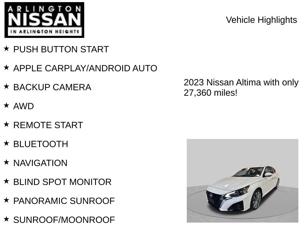 Certified 2023 Nissan Altima 2.5 SL AWD/4WD image 8
