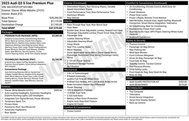 Used 2023 Audi Q3 2.0T Premium Plus w/ Premium Plus Package image 33