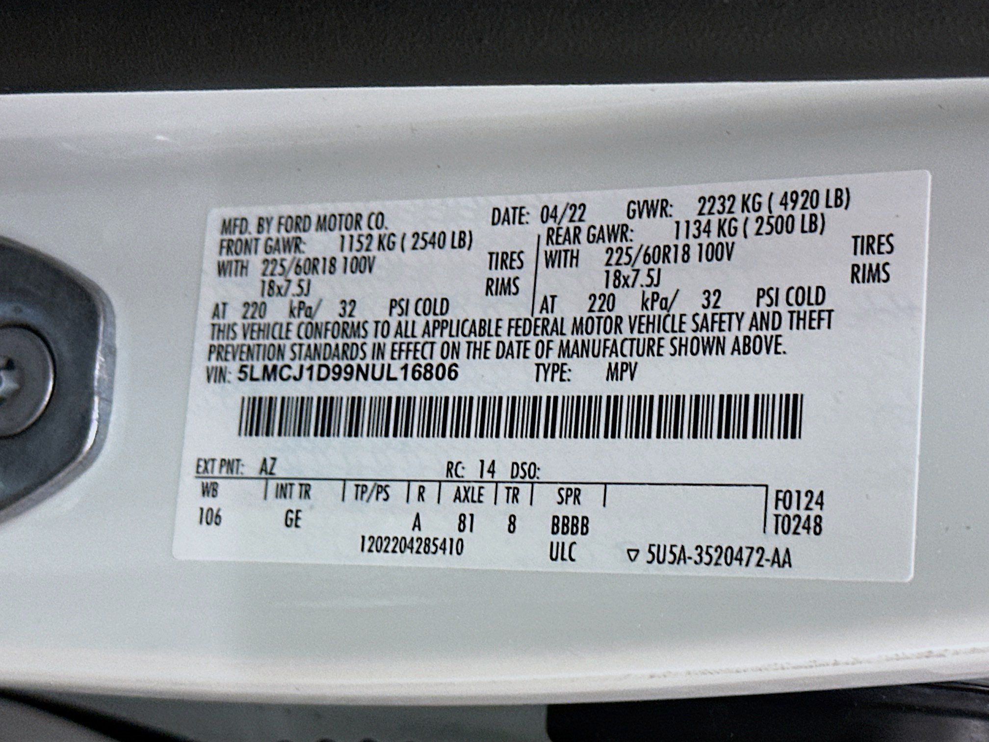 Used 2022 Lincoln Corsair AWD w/ Equipment Group 101A image 12