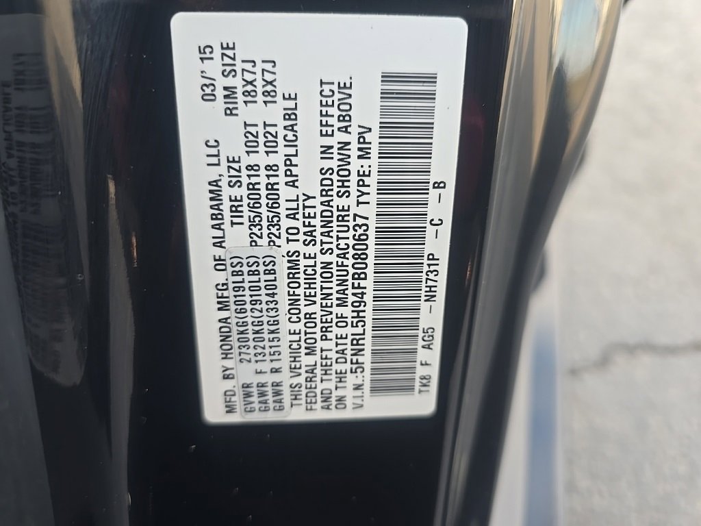Used 2015 Honda Odyssey Touring image 14