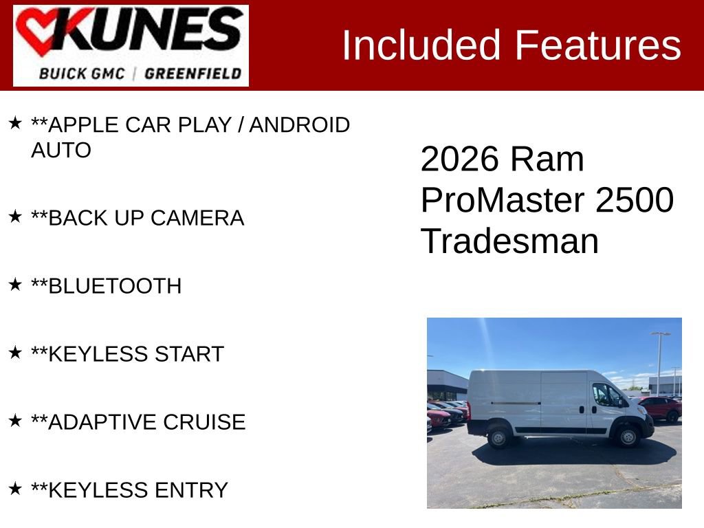 Used 2026 RAM ProMaster 2500 w/ Convenience Group FWD image 2