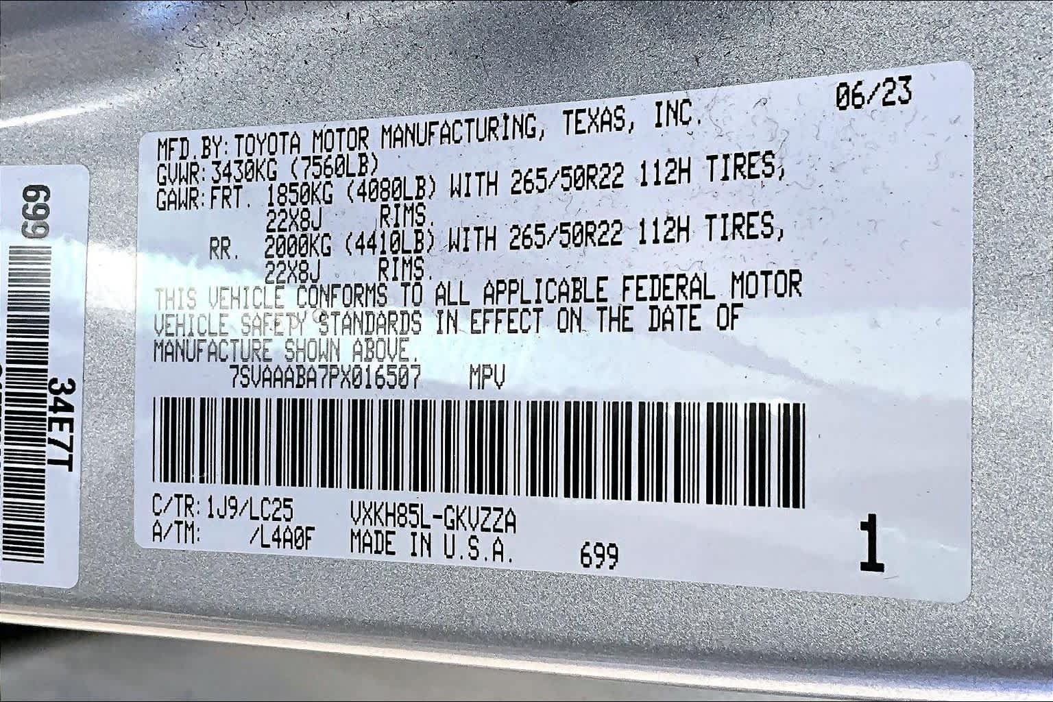Certified 2023 Toyota Sequoia Capstone AWD/4WD image 36