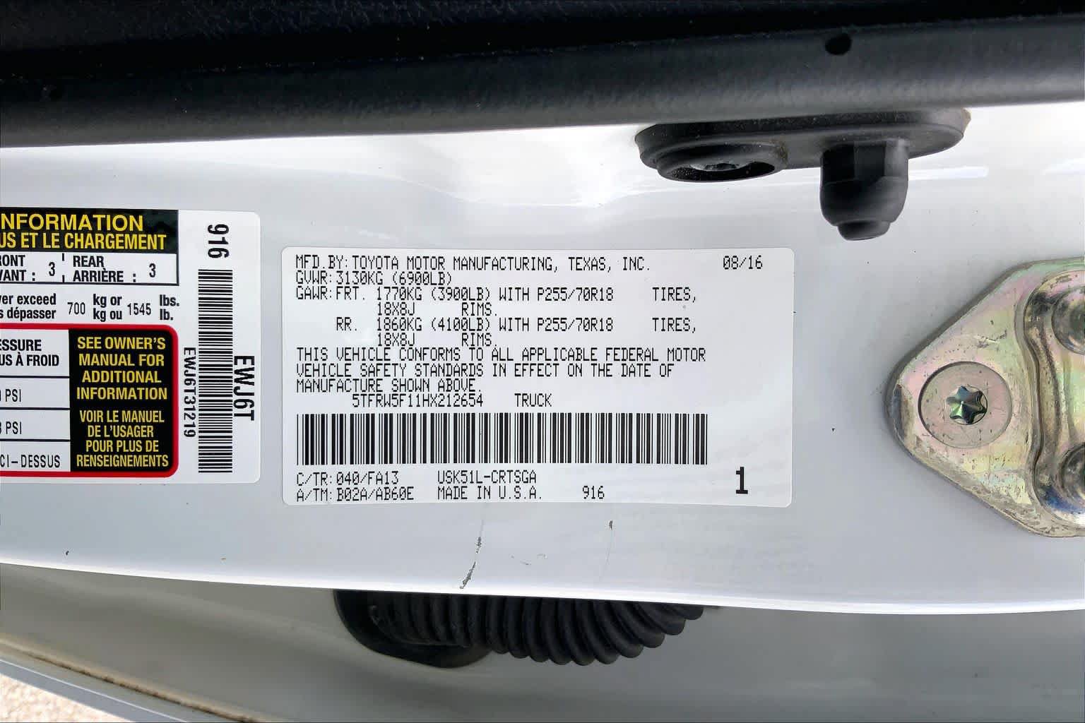 Used 2017 Toyota Tundra SR RWD image 35