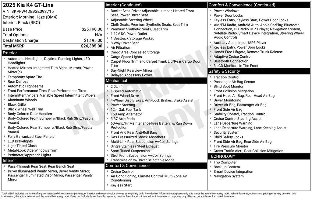 Used 2025 Kia K4 GT-Line image 30