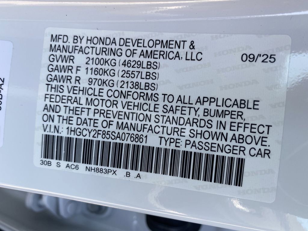 New 2025 Honda Accord Touring image 39