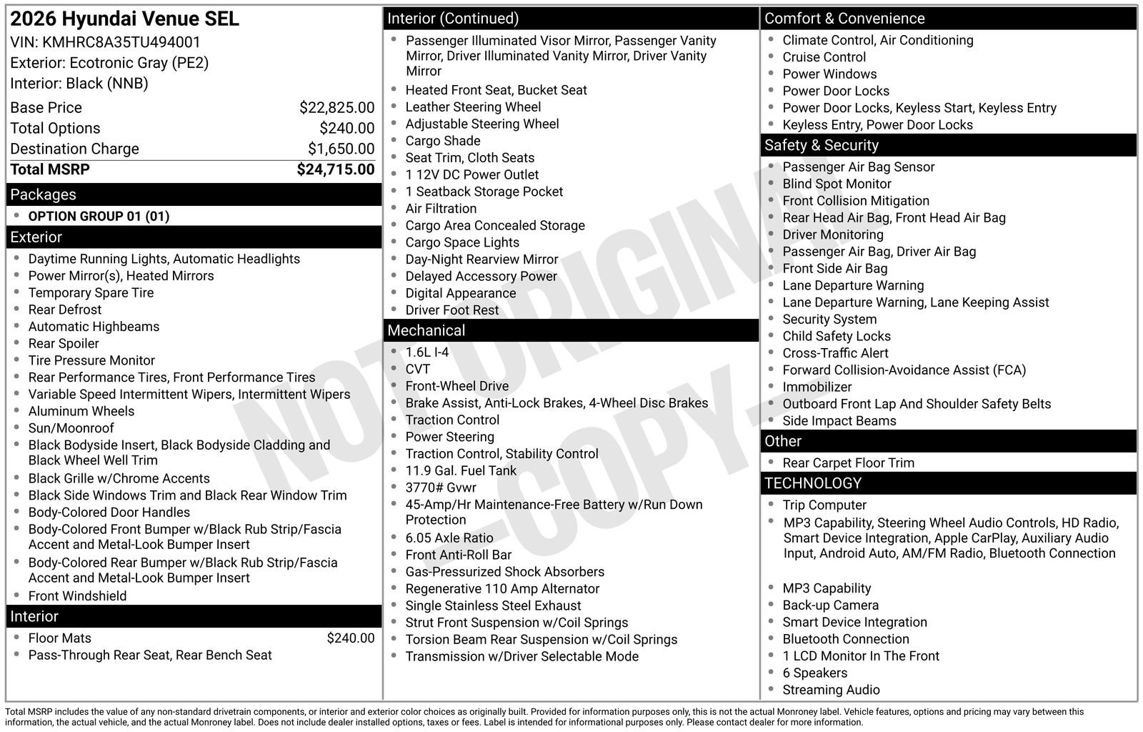 New 2026 Hyundai Venue SEL FWD image 20