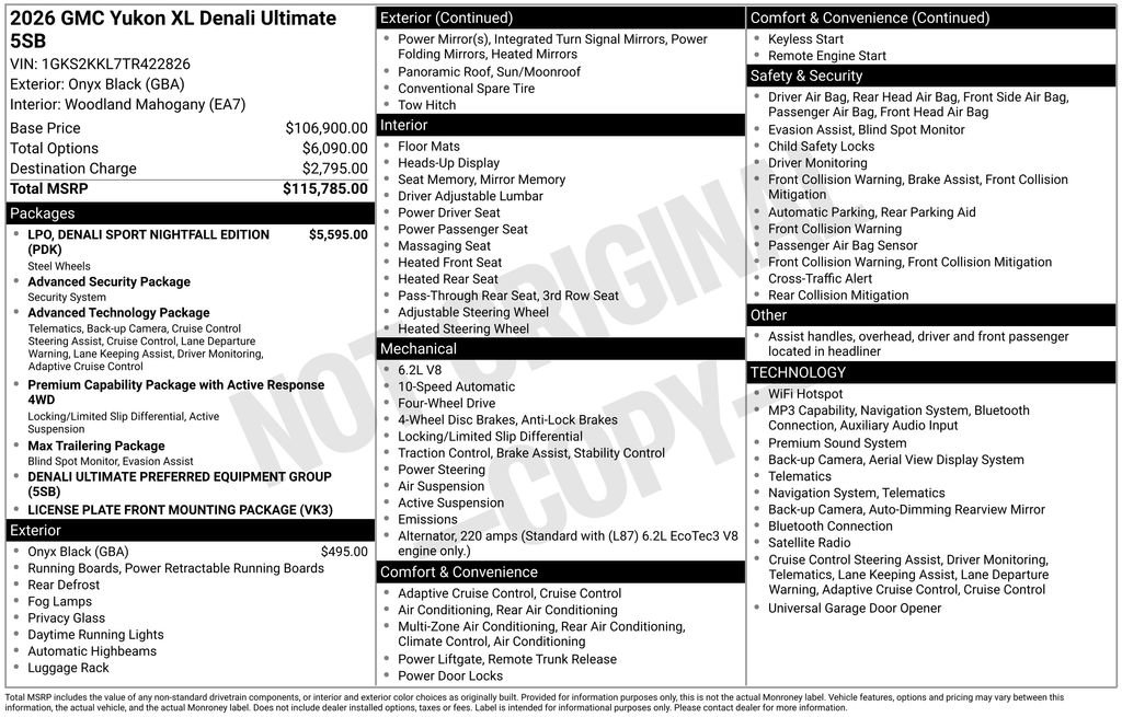 New 2026 GMC Yukon XL Denali Ultimate AWD/4WD image 5