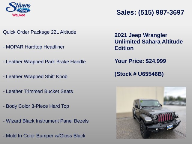 Used 2021 Jeep Wrangler Unlimited Sahara AWD/4WD image 8