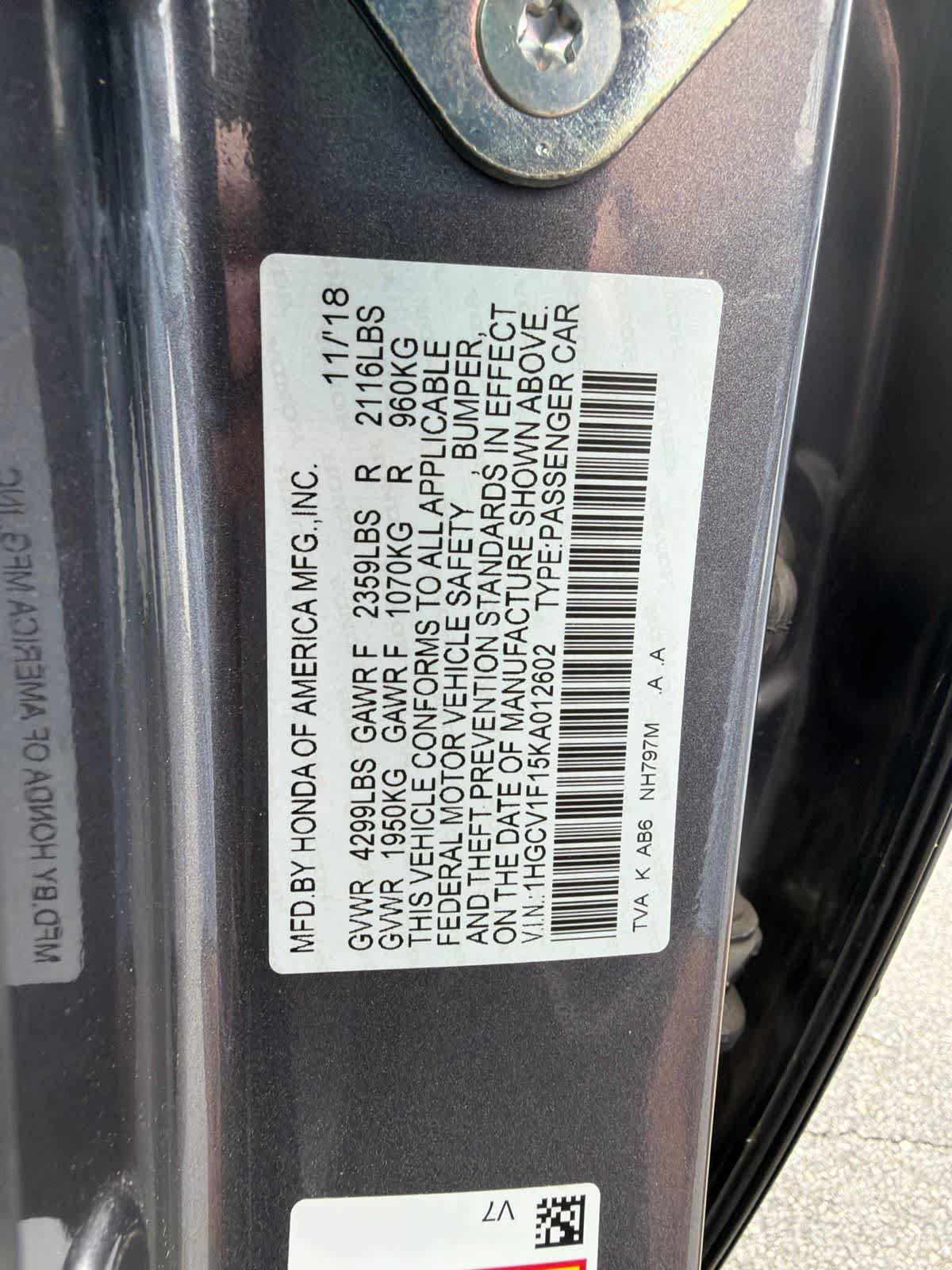 Used 2019 Honda Accord LX image 21