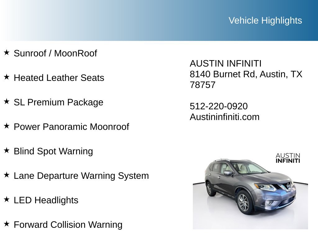Used 2015 Nissan Rogue SL w/ SL Premium Package AWD/4WD image 10