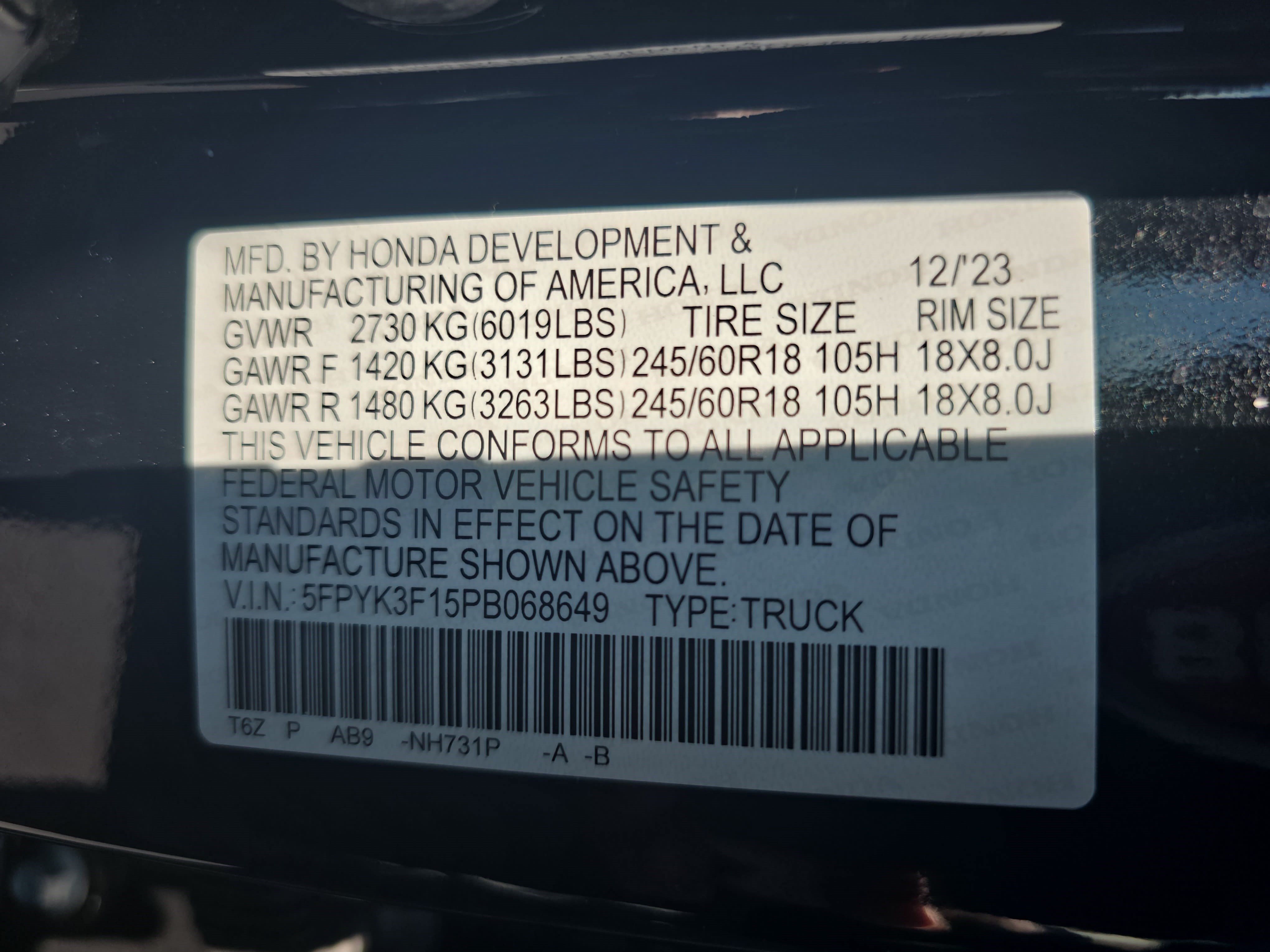 Used 2023 Honda Ridgeline Sport image 33