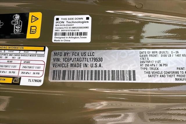 New 2026 Jeep Gladiator Sport AWD/4WD image 26