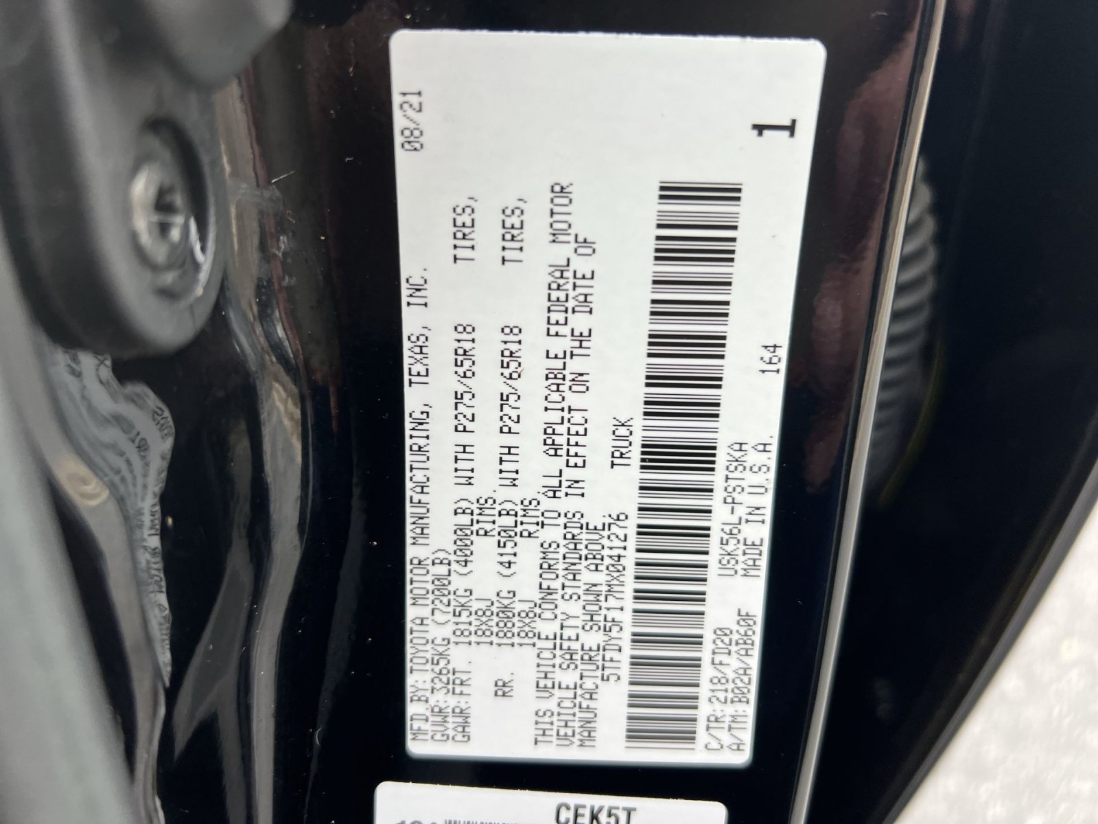 Used 2021 Toyota Tundra SR5 w/ Trail Edition AWD/4WD image 27