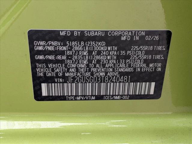 New 2026 Subaru Crosstrek 2.5i Sport AWD/4WD image 19