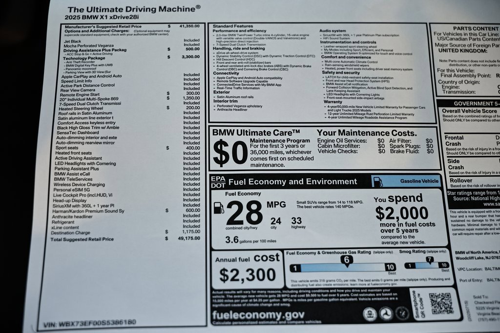 Used 2025 BMW X1 xDrive28i w/ Technology Package image 44