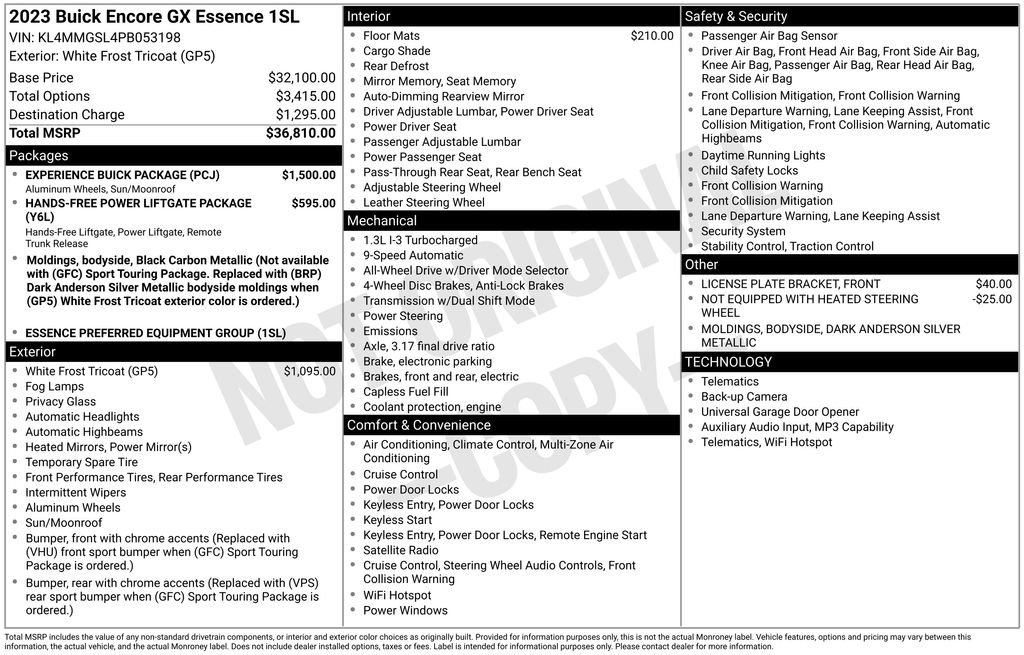 Used 2023 Buick Encore GX Essence w/ Experience Buick Package AWD/4WD image 42