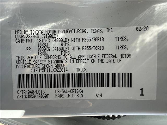 Used 2020 Toyota Tundra SR AWD/4WD image 20