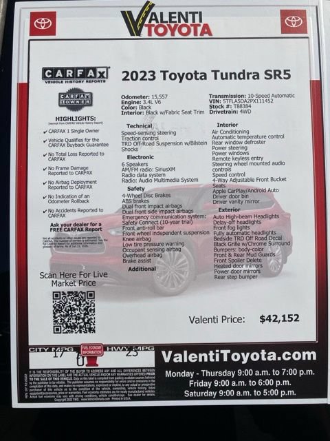 Used 2023 Toyota Tundra SR5 AWD/4WD image 43