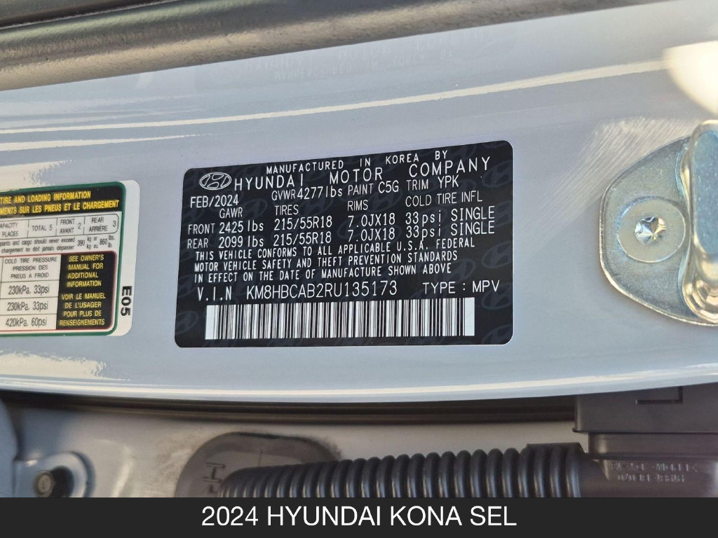 Used 2024 Hyundai Kona SEL AWD/4WD image 24