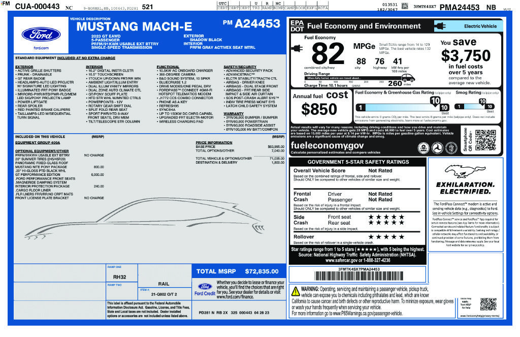 Certified 2023 Ford Mustang Mach-E GT w/ GT Performance Edition AWD/4WD image 13