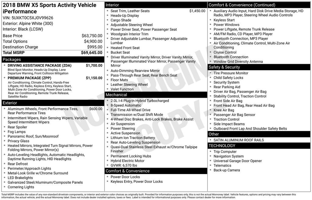 Used 2018 BMW X5 xDrive40e image 36