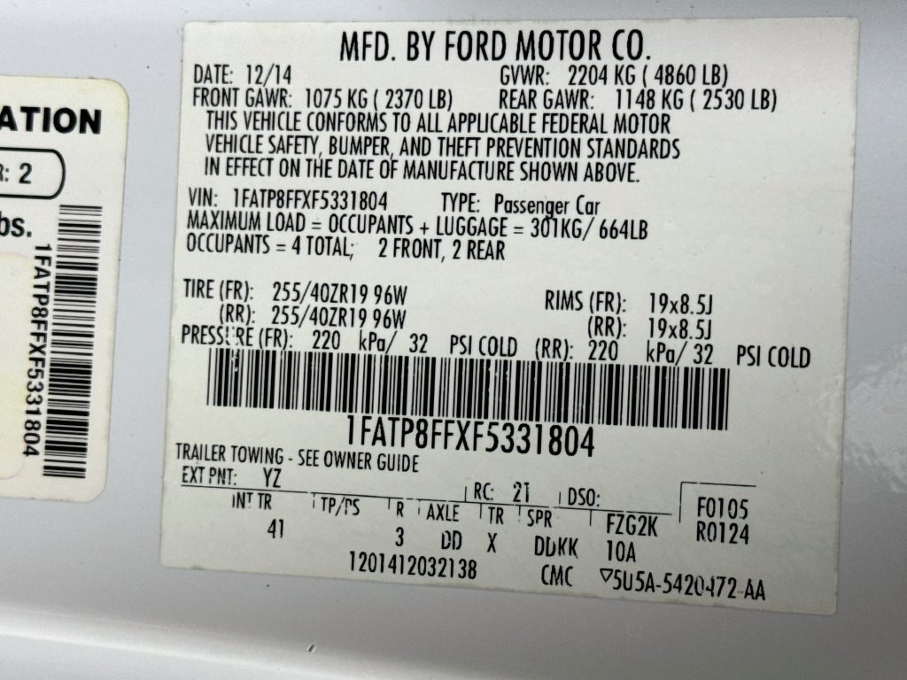 Used 2015 Ford Mustang GT Premium w/ Equipment Group 401A RWD image 38