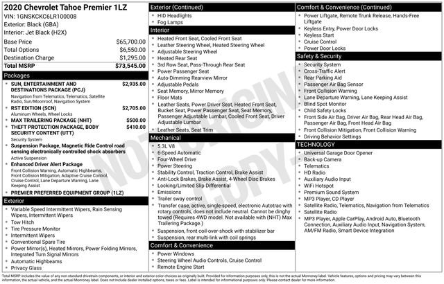 Used 2020 Chevrolet Tahoe Premier AWD/4WD image 12