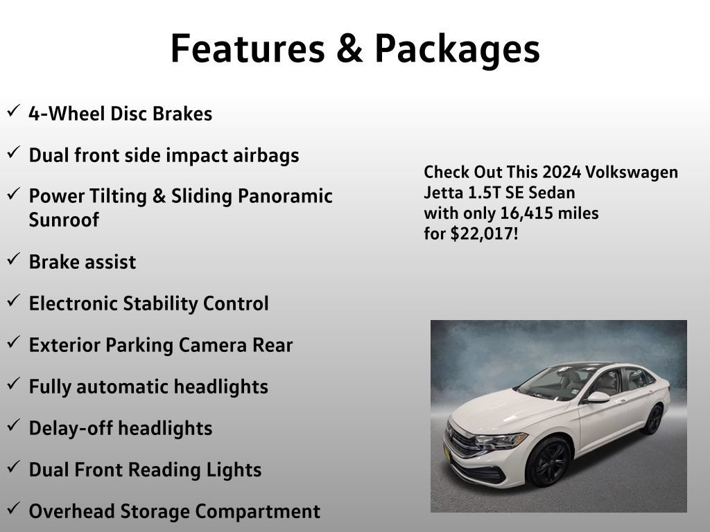 Used 2024 Volkswagen Jetta SE w/ Panoramic Sunroof Package FWD image 13