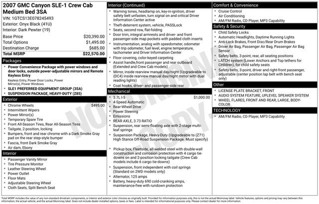 Used 2007 GMC Canyon SLE image 11