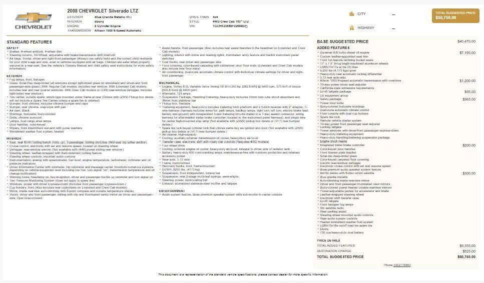 Used 2008 Chevrolet Silverado 2500 LTZ w/ Safety Package image 1