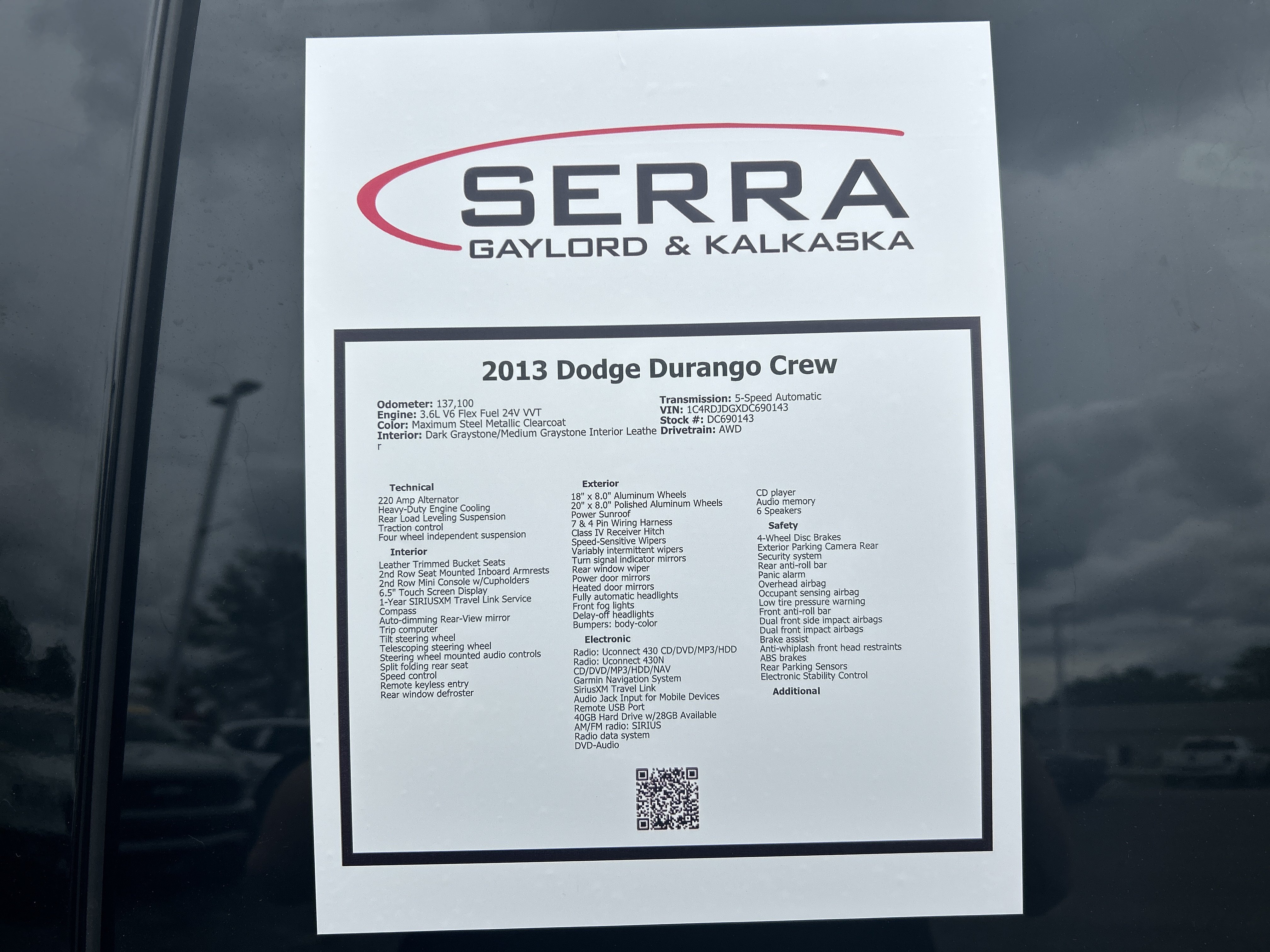 Used 2013 Dodge Durango Crew w/ Trailer Tow Group IV AWD/4WD image 37