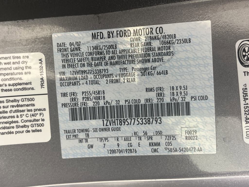 Used 2007 Ford Mustang Shelby GT500 image 10