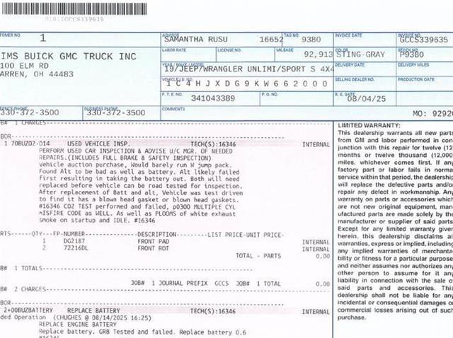 Used 2019 Jeep Wrangler Unlimited Sport S image 23