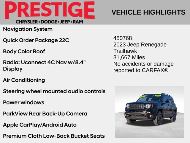 Used 2023 Jeep Renegade Trailhawk image 2